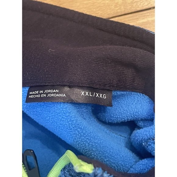 Spyder Sweater Adult XXL Blue Neon Quarter Zip Outdoors Jacket Coat Mens - Picture 8 of 9